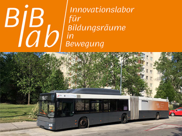 BiB-Lab Logo und Foto vom Bus-Labor